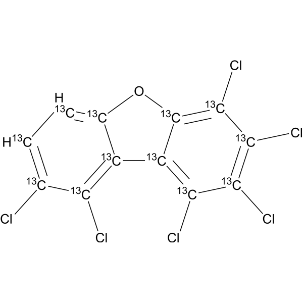 1,2,3,4,8,9-Hexachlorodibenzofuran-13C12